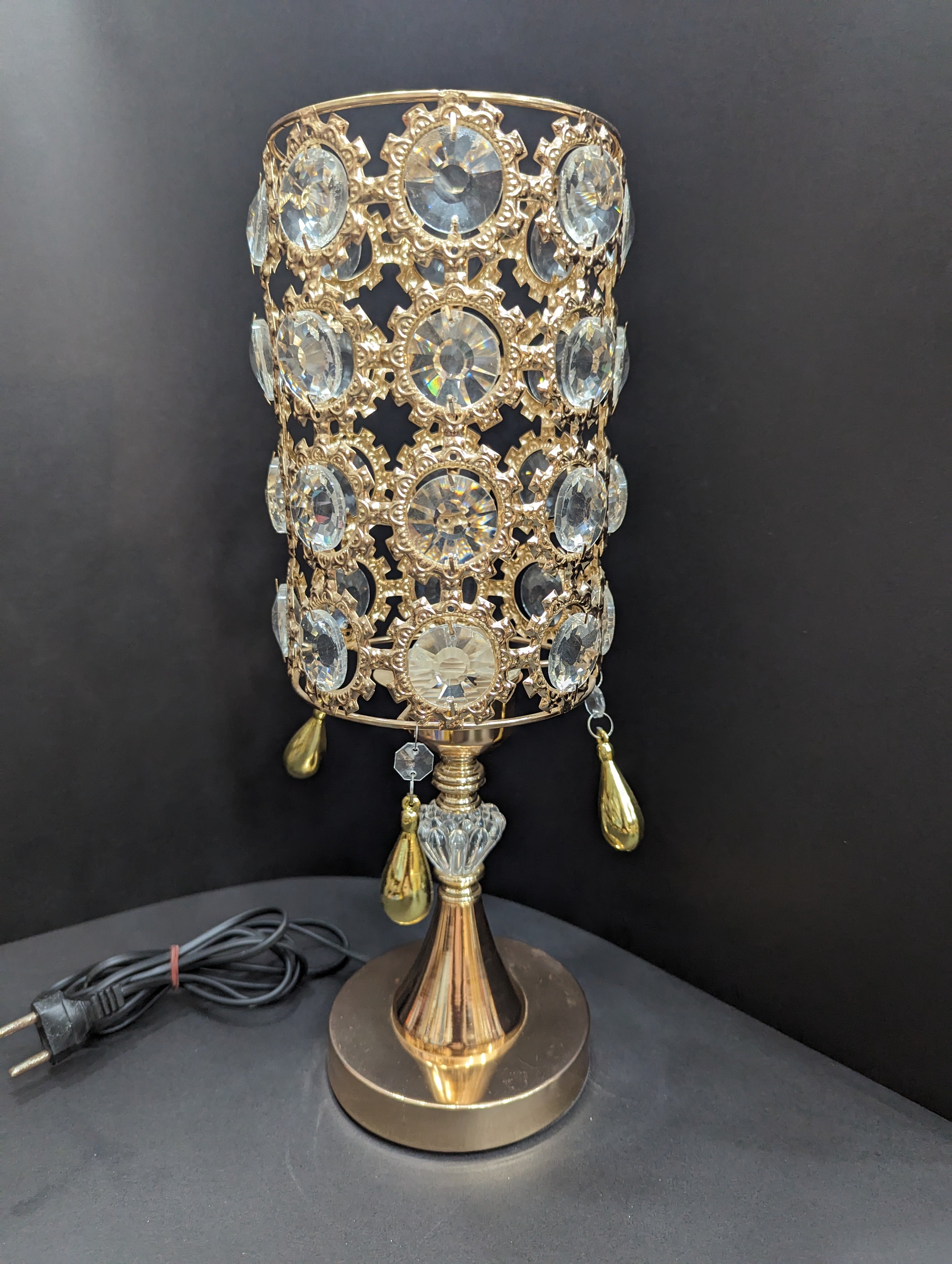 Gold Crystal Table Lamp