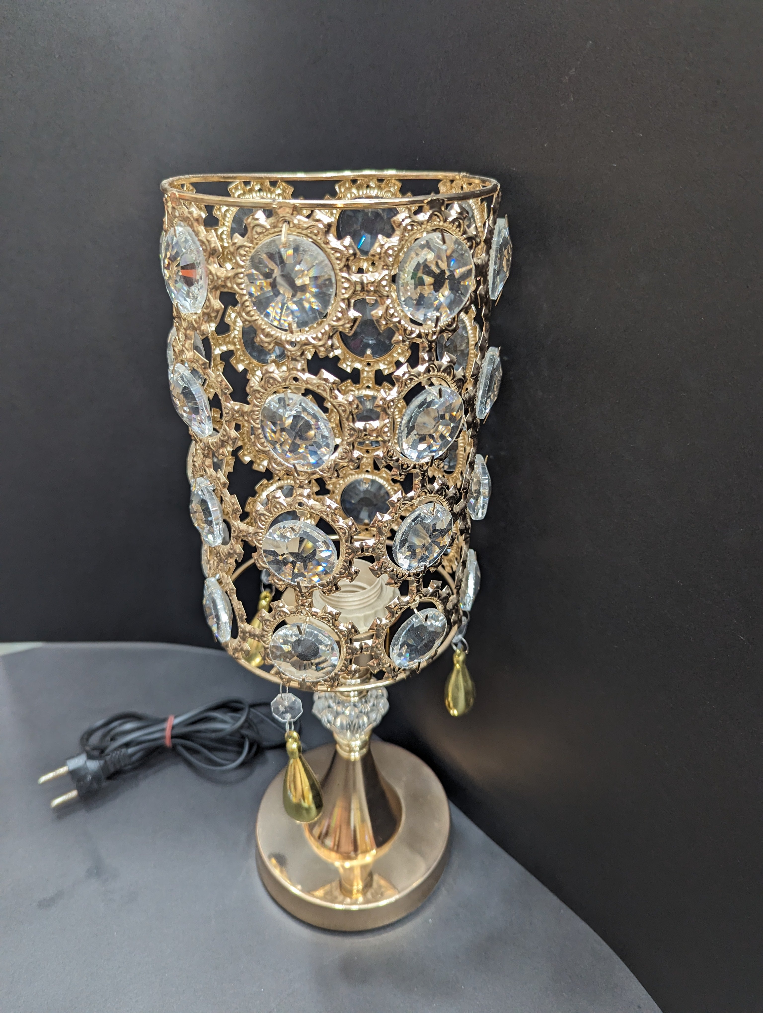 Gold Crystal Table Lamp