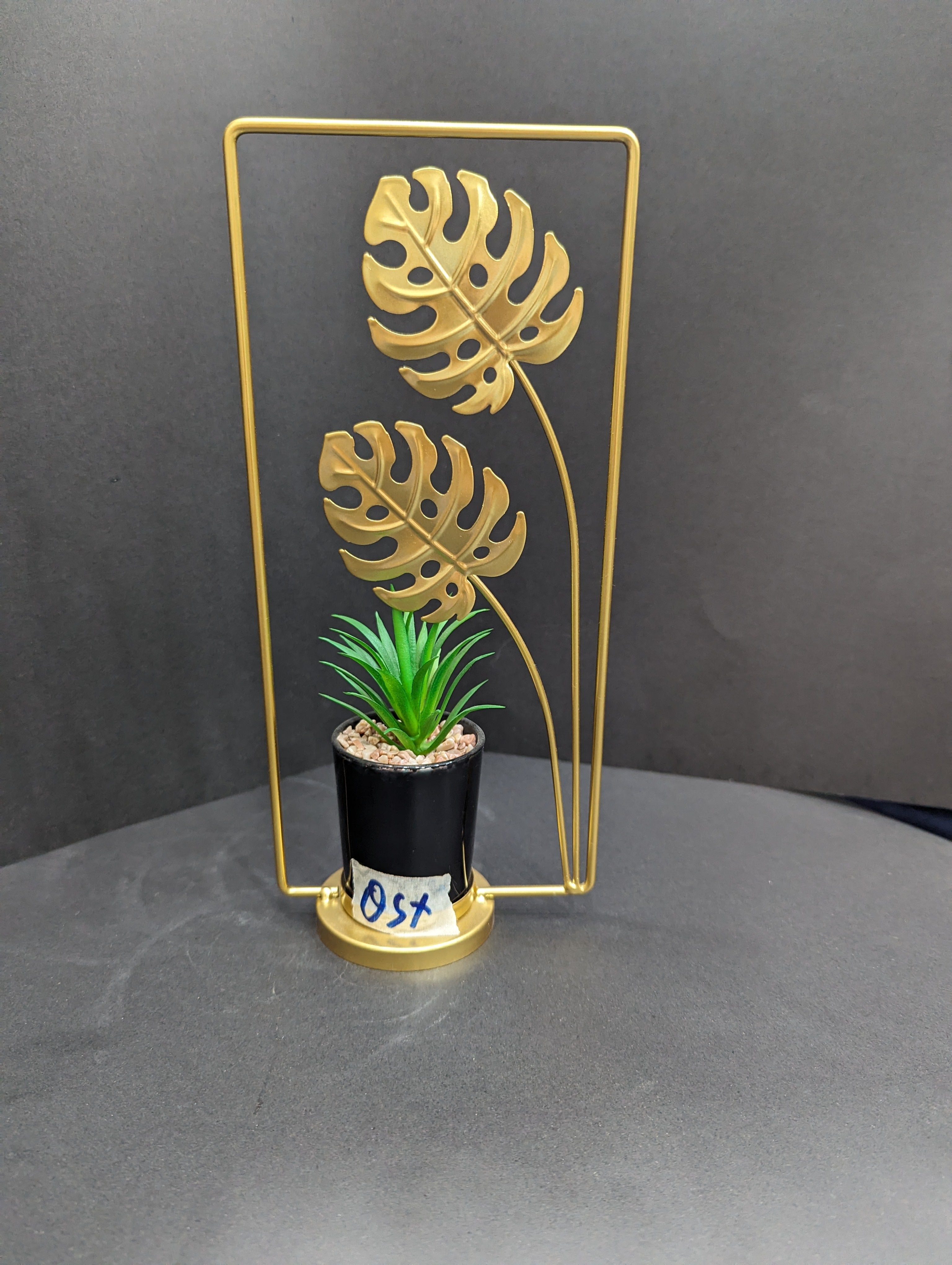 Elevate Your Home with Gold Metal Plant Holder